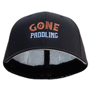 Gone Paddling Embroidered 6 Panel Trucker Flexfit Cap - Black OSFM