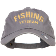 Fishing Veteran Embroidered Unstructured Cap