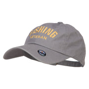 Fishing Veteran Embroidered Unstructured Cap