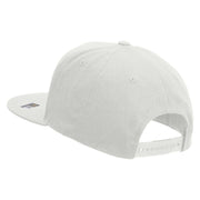 Licensed 82nd Airborne Military Embroidered 5 Panel Flat Bill Twill Snapback Solid Cap - White OSFM