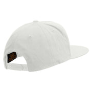 Licensed 82nd Airborne Military Embroidered 5 Panel Flat Bill Twill Snapback Solid Cap - White OSFM