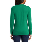 Autumn Wreath Women's Port & Company Long Sleeve Cotton T-Shirt