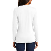 Autumn Wreath Women's Port & Company Long Sleeve Cotton T-Shirt