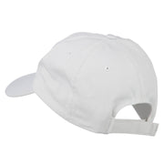 Single Flower Embroidered Low Profile Pet Spun Washed Cap