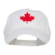 Canada Maple Leaf Embroidered Low Cap