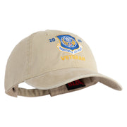 Twentieth Air Force Veteran Embroidered Washed Solid Pigment Dyed Cotton Twill Brass Buckle Cap - Khaki OSFM