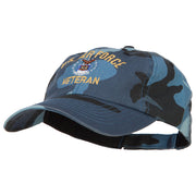 US Air Force Veteran Military Embroidered Enzyme Camo Cap