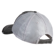 Critical Hit Embroidered Low Profile Cotton Mesh Cap - Black OSFM