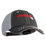 Critical Hit Embroidered Low Profile Cotton Mesh Cap - Black OSFM