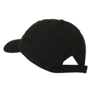 Single Flower Embroidered Low Profile Pet Spun Washed Cap