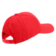 US Marine Corps Veteran Emblem Embroidered 6 Panel Structured Cotton Twill Cap Made in USA - Red OSFM