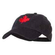 Canada Maple Leaf Embroidered Low Cap