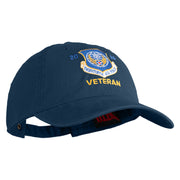Twentieth Air Force Veteran Embroidered Washed Solid Pigment Dyed Cotton Twill Brass Buckle Cap - Navy OSFM
