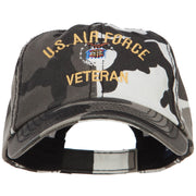 US Air Force Veteran Military Embroidered Enzyme Camo Cap