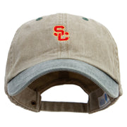 Red South Carolina Logo Embroidered Pigment Dyed Wash Cap - Khaki-Green OSFM