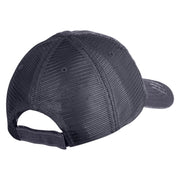 Critical Hit Embroidered Low Profile Cotton Mesh Cap - Navy OSFM