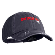 Critical Hit Embroidered Low Profile Cotton Mesh Cap - Navy OSFM