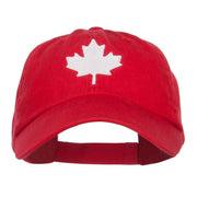 Canada Maple Leaf Embroidered Low Cap