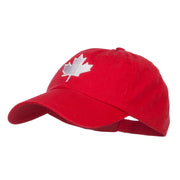 Canada Maple Leaf Embroidered Low Cap