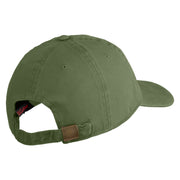 Twentieth Air Force Veteran Embroidered Washed Solid Pigment Dyed Cotton Twill Brass Buckle Cap - Olive OSFM