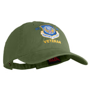 Twentieth Air Force Veteran Embroidered Washed Solid Pigment Dyed Cotton Twill Brass Buckle Cap - Olive OSFM