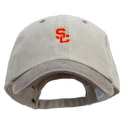 Red South Carolina Logo Embroidered Pigment Dyed Wash Cap