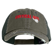 Critical Hit Embroidered Low Profile Cotton Mesh Cap - Green OSFM
