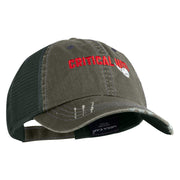 Critical Hit Embroidered Low Profile Cotton Mesh Cap - Green OSFM