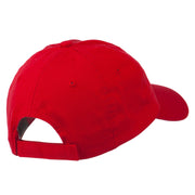 Single Flower Embroidered Low Profile Pet Spun Washed Cap