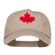 Canada Maple Leaf Embroidered Low Cap