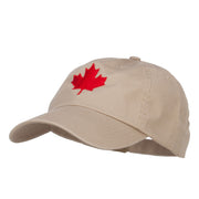 Canada Maple Leaf Embroidered Low Cap