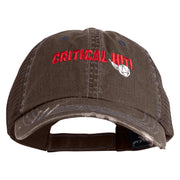 Critical Hit Embroidered Low Profile Cotton Mesh Cap - Brown OSFM