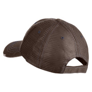 Critical Hit Embroidered Low Profile Cotton Mesh Cap - Brown OSFM