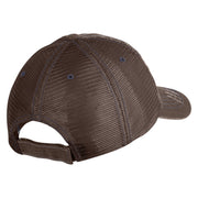 Critical Hit Embroidered Low Profile Cotton Mesh Cap - Brown OSFM