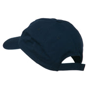 Single Flower Embroidered Low Profile Pet Spun Washed Cap