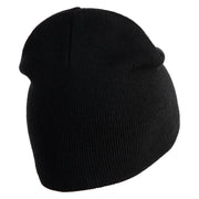 Nah Phrase Symbol Embroidered 8 inch Acrylic Short Blank Beanie - Black OSFM