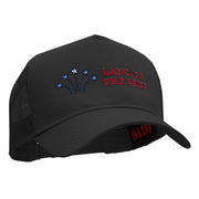 Freedom Stars Embroidered Cotton Twill Mesh Cap