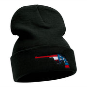 Ruger American Flag Embroidered Long Knitted Beanie