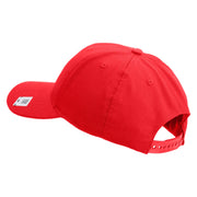 US Marine Corps Retired Emblem Embroidered 6 Panel Structured Cotton Twill Cap Made in USA - Red OSFM