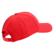 US Marine Corps Retired Emblem Embroidered 6 Panel Structured Cotton Twill Cap Made in USA - Red OSFM