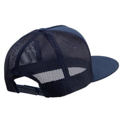 Licensed 82nd Airborne Military Embroidered 5 Panel Mesh Trucker Snapback Cap - Navy OSFM