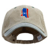 Mississippi Map Logo Embroidered Pigment Dyed Wash Cap - Khaki-Green OSFM