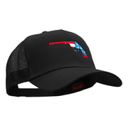 Striped Ruger American Flag Embroidered Cotton Twill Mesh Cap