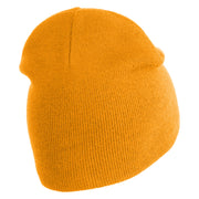 Nah Phrase Symbol Embroidered 8 inch Acrylic Short Blank Beanie - Gold OSFM