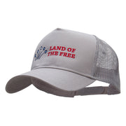 Freedom Stars Embroidered Cotton Twill Mesh Cap