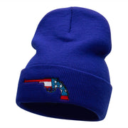 Ruger American Flag Embroidered Long Knitted Beanie