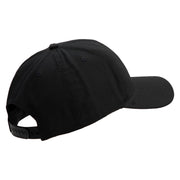 US Marine Corps Retired Emblem Embroidered 6 Panel Structured Cotton Twill Cap Made in USA - Black OSFM