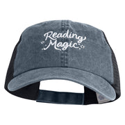 Reading Magic Embroidered Pigment Dyed Twill Trucker Cap - Navy Navy OSFM