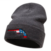 Ruger American Flag Embroidered Long Knitted Beanie