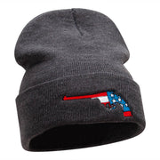 Ruger American Flag Embroidered Long Knitted Beanie